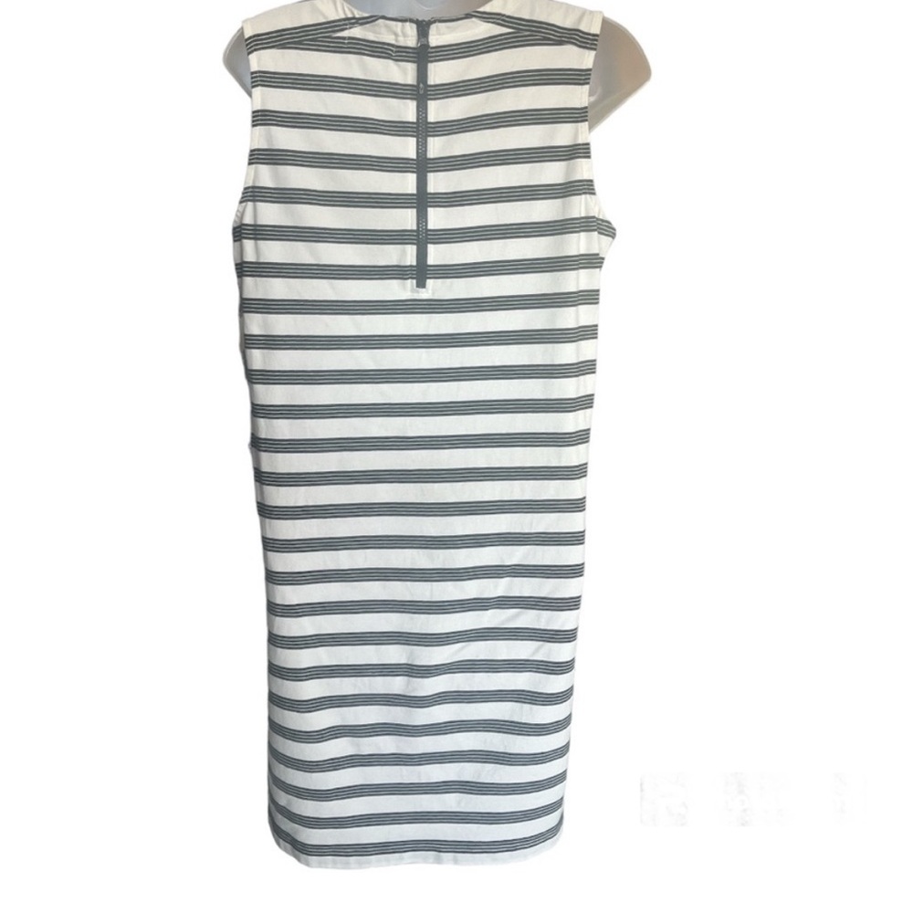 Vineyard Vines Women’s Black White Stripe Sleeveless Jersey Knit Shift Dress M - Picture 4 of 12